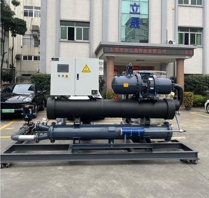 JLSW-90D Water Chiller Machine , Water Cooled Screw Chiller For Fishery Industrial