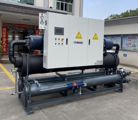 JLSW-200D Customized Water Cooled Screw Compressor Chiller PLC Control 100kW