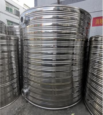 Silver Stainless Steel Insulated Water Tank 0.1MPa For Industrial Use
